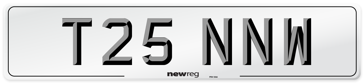 T25 NNW Number Plate from New Reg